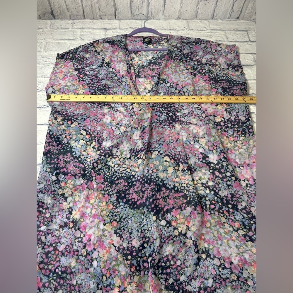 Bobeau Multicolor Floral Sheer Kimono/Cardigan/Duster.coquette.fairy.whimisgoth - Picture 5 of 6
